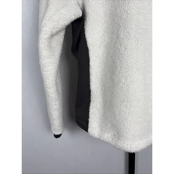 Helly Hansen Fleece Jacket Women's Small White High Pile Full Zip Stretch Panels - Picture 9 of 12